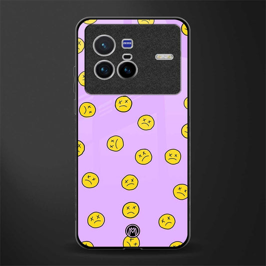 groovy emoticons glass case for vivo x80 image