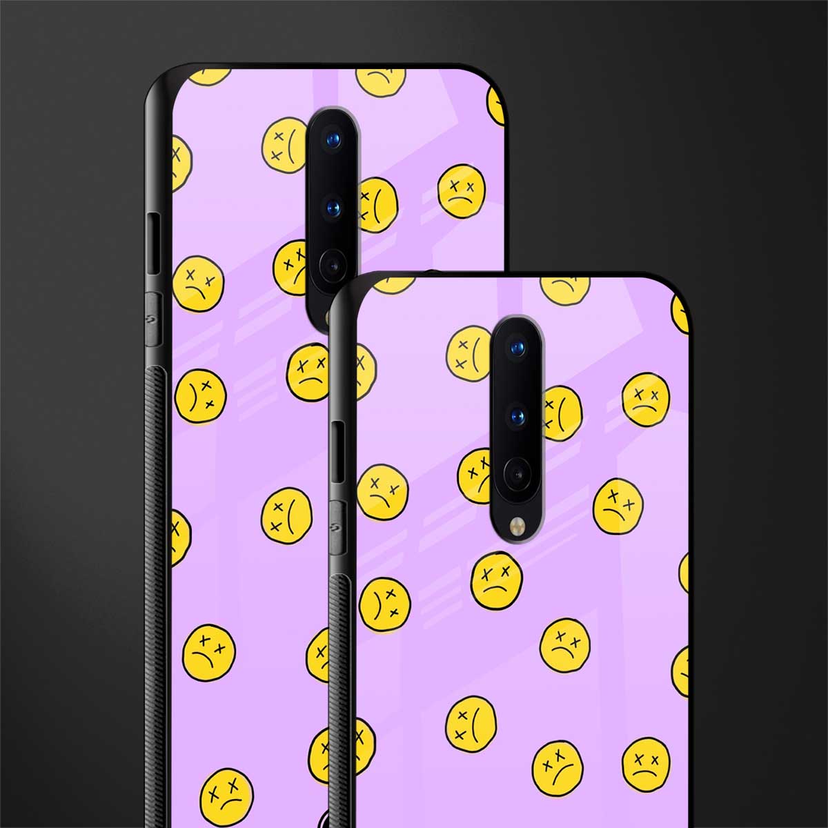 groovy emoticons glass case for oneplus 8 image-2