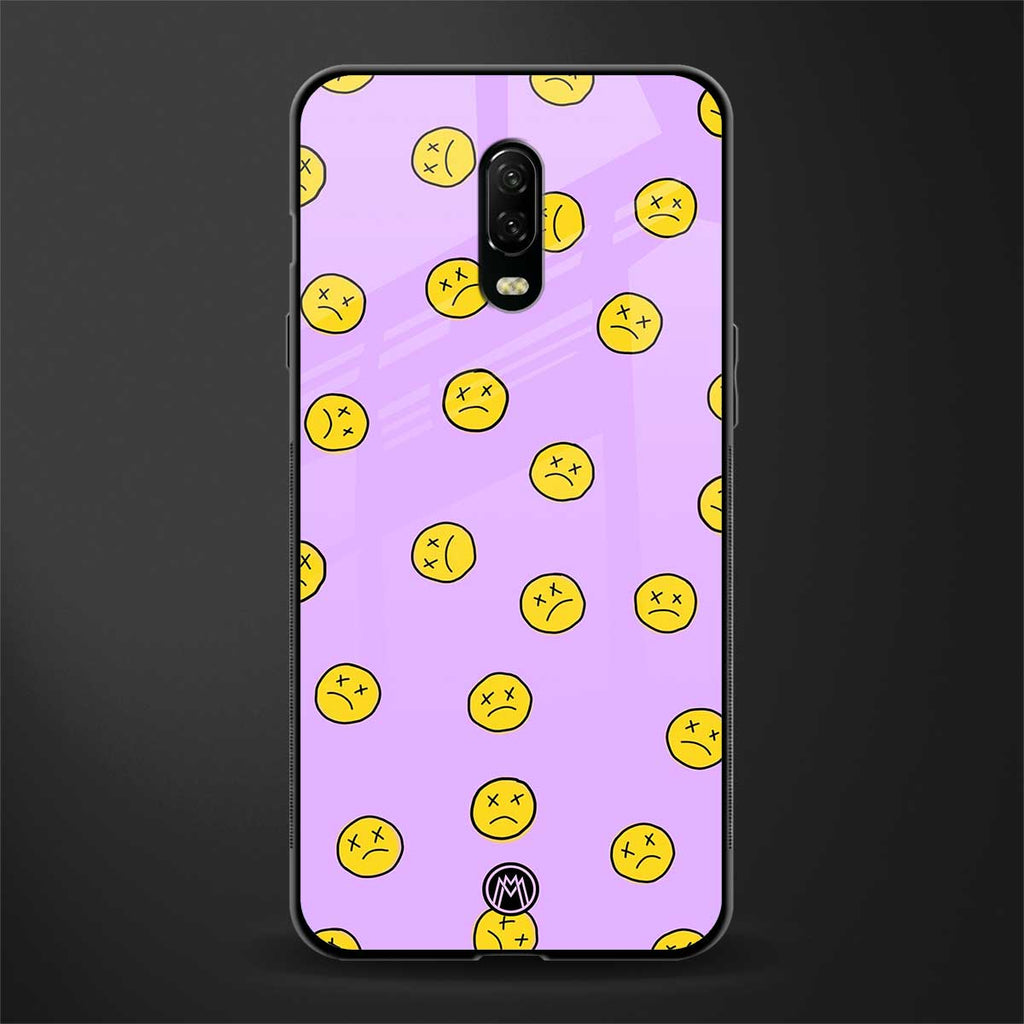 groovy emoticons glass case for oneplus 6t image