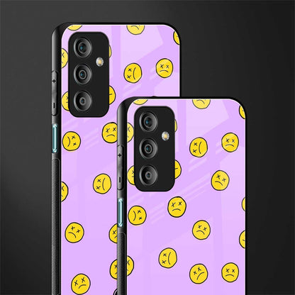 groovy emoticons back phone cover | glass case for samsung galaxy f23 5g