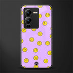 groovy emoticons back phone cover | glass case for vivo v25 pro 5g