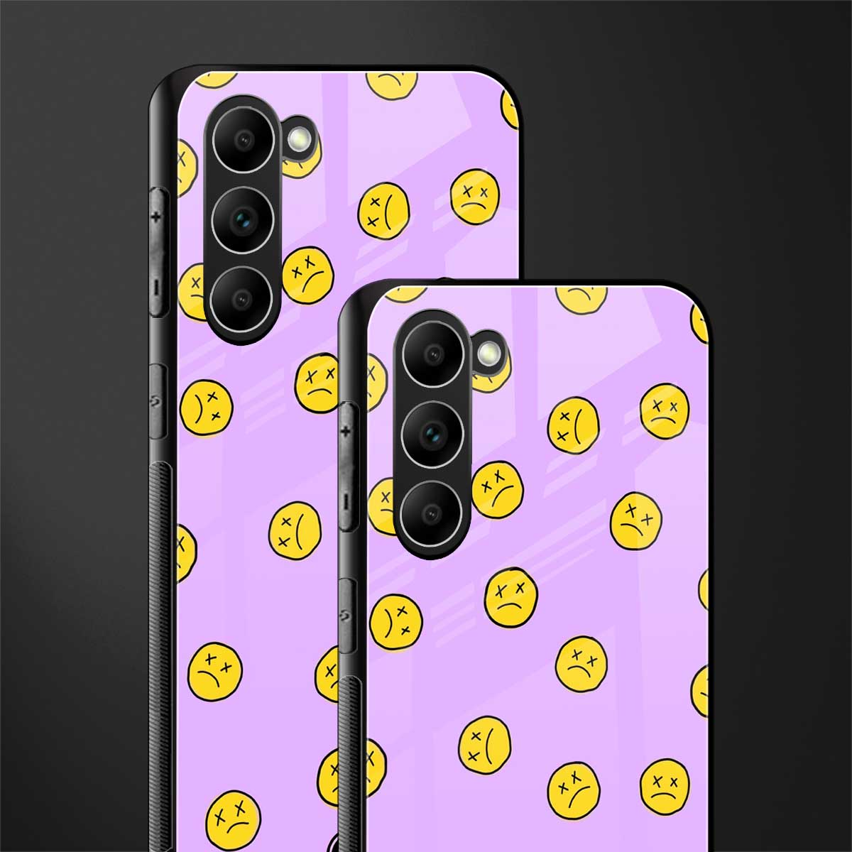 groovy emoticons glass case for phone case | glass case for samsung galaxy s23