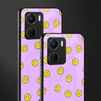 groovy emoticons back phone cover | glass case for vivo y16