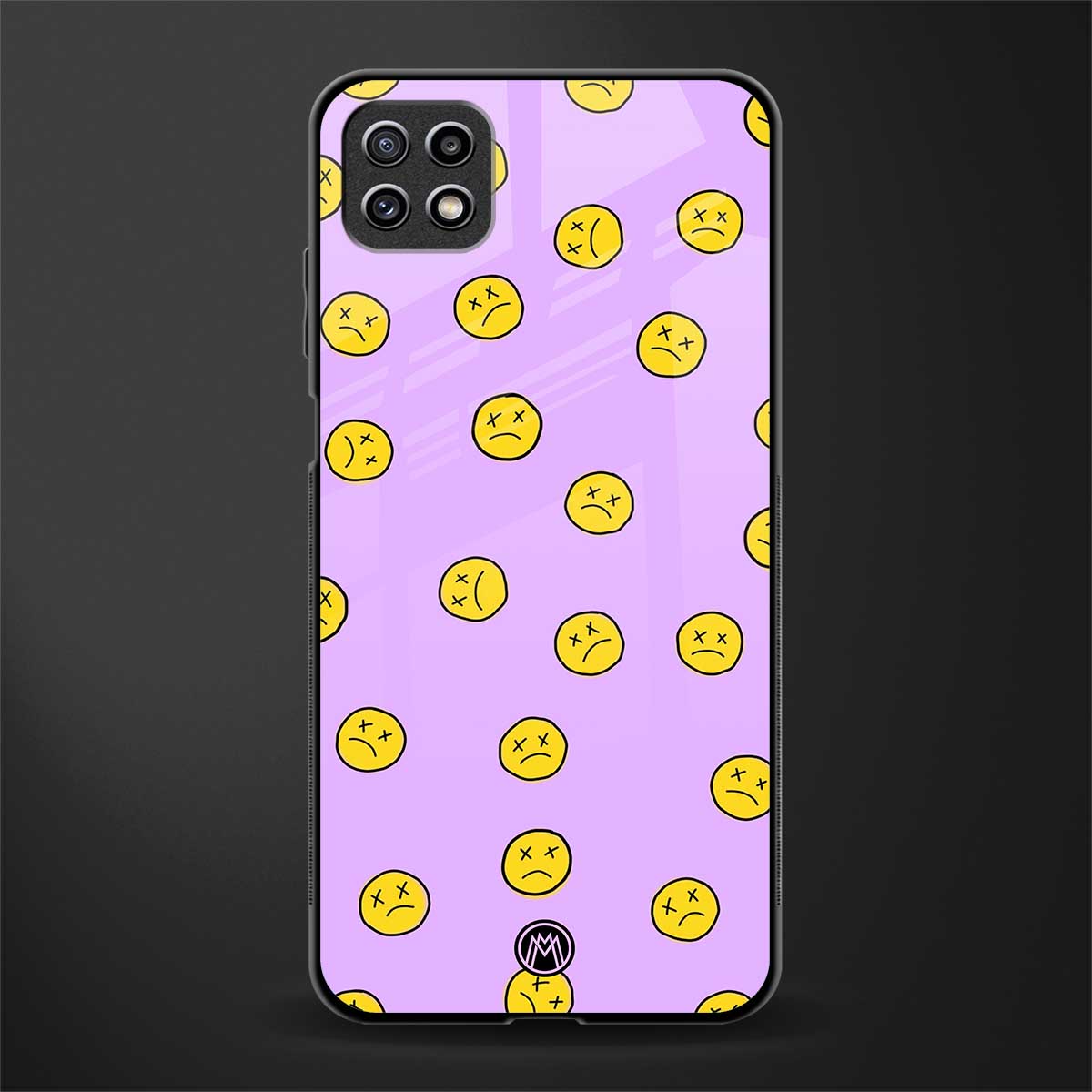 groovy emoticons back phone cover | glass case for samsung galaxy f42