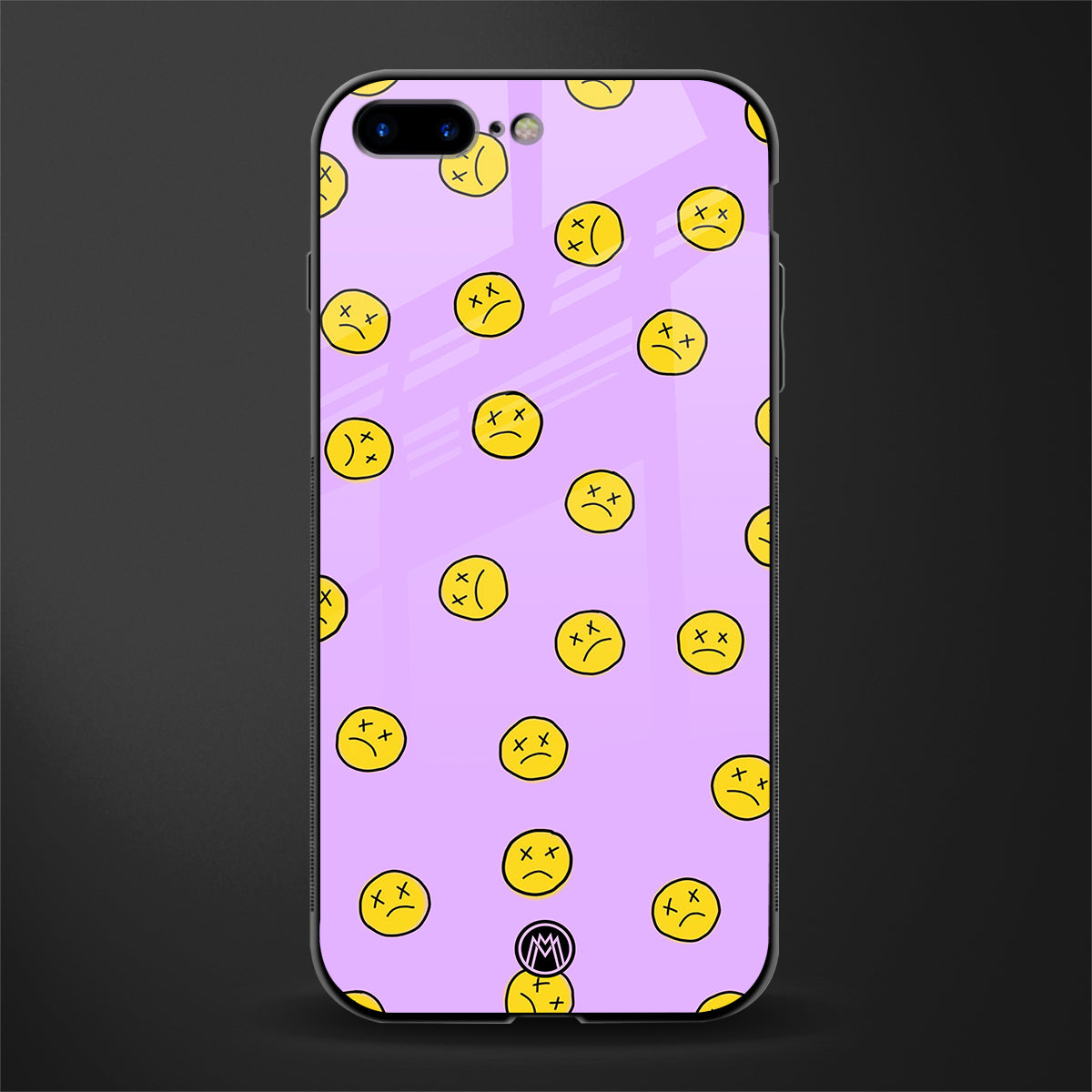groovy emoticons glass case for iphone 8 plus image