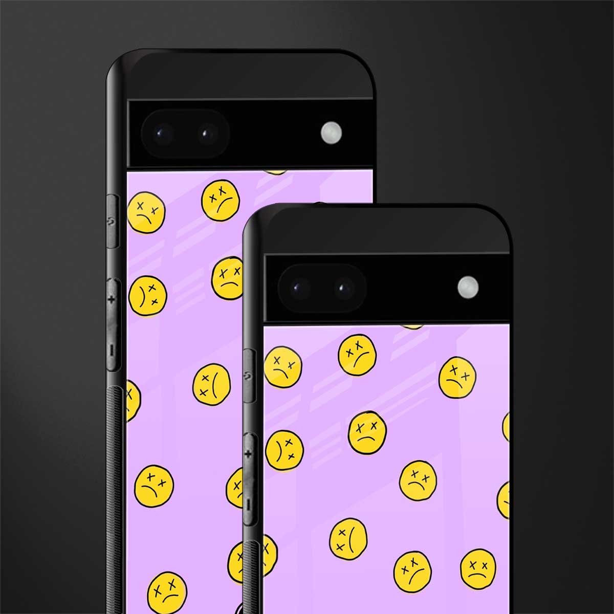 groovy emoticons back phone cover | glass case for google pixel 6a