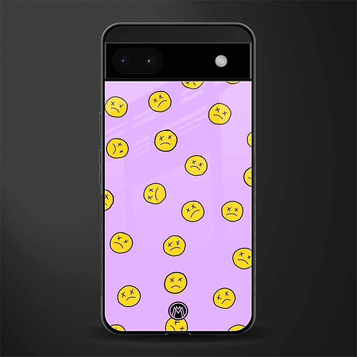 groovy emoticons back phone cover | glass case for google pixel 6a