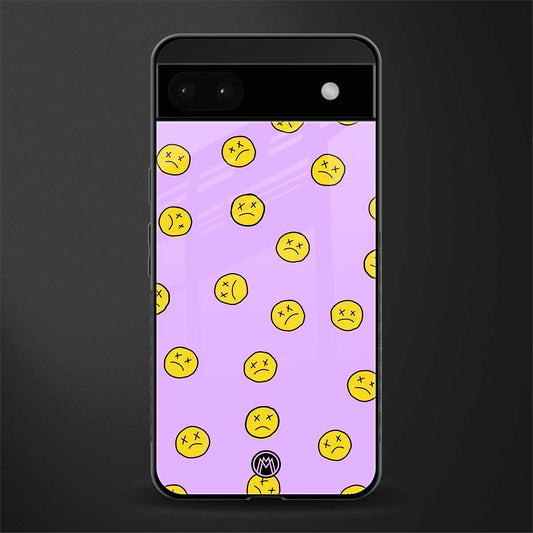 groovy emoticons back phone cover | glass case for google pixel 6a