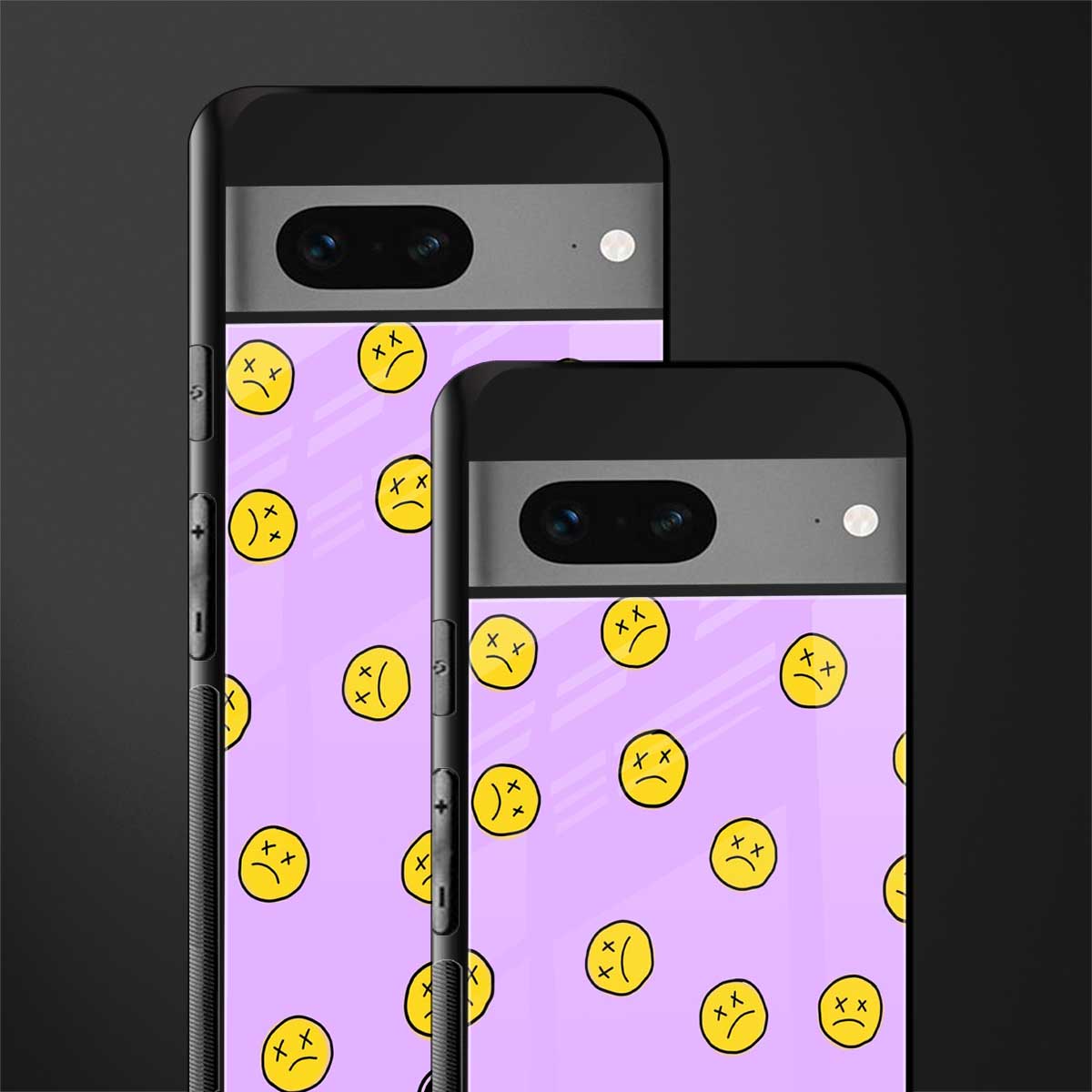 groovy emoticons back phone cover | glass case for google pixel 7