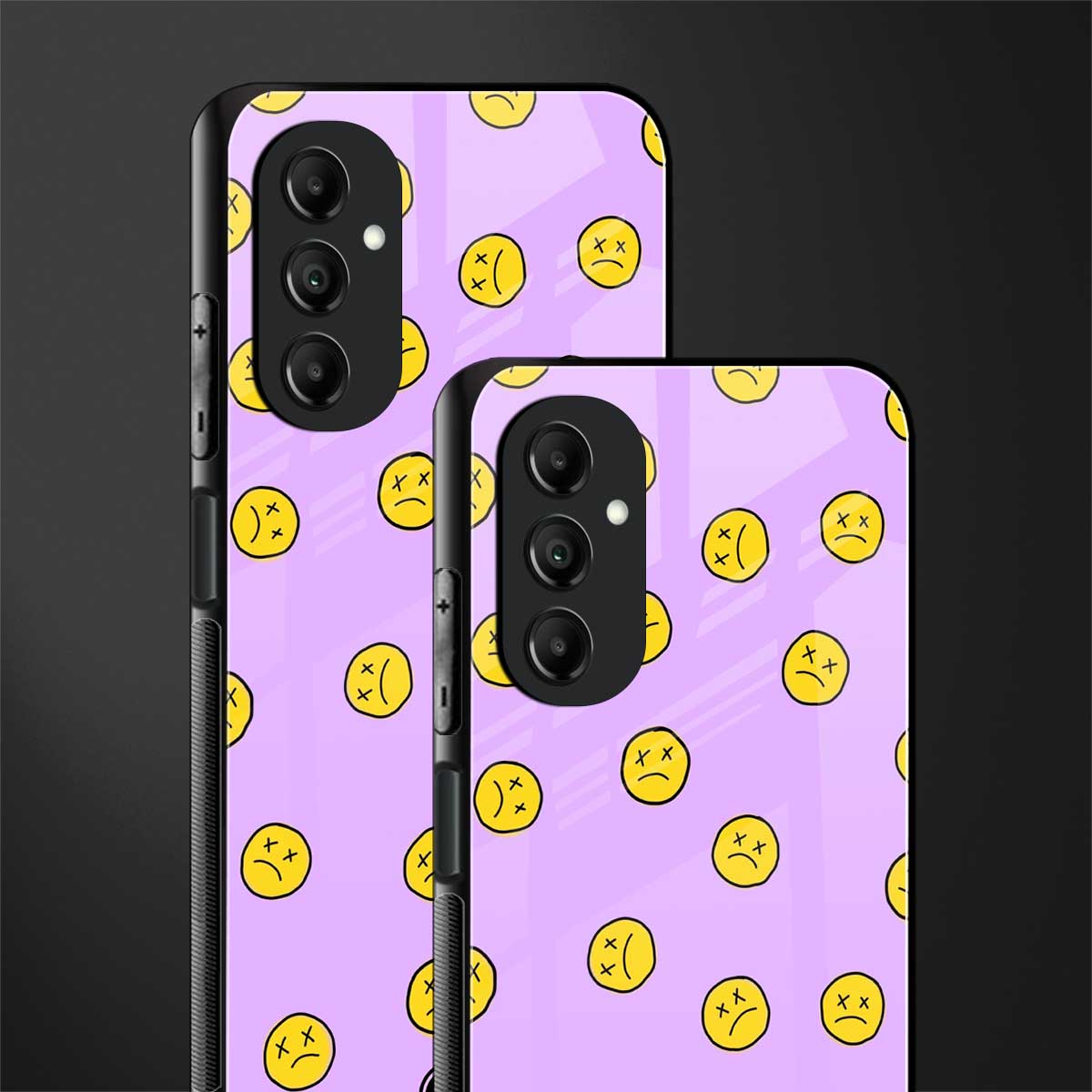 groovy emoticons back phone cover | glass case for samsung galaxy a14 5g