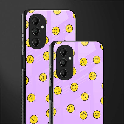 groovy emoticons back phone cover | glass case for samsung galaxy a14 5g