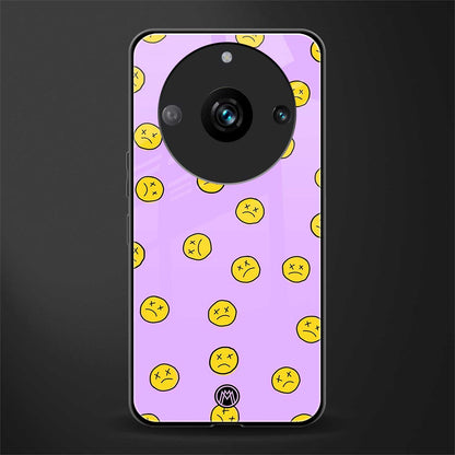 groovy emoticons back phone cover | glass case for realme 11 pro 5g