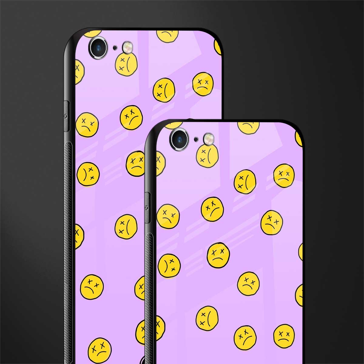 groovy emoticons glass case for iphone 6s image-2