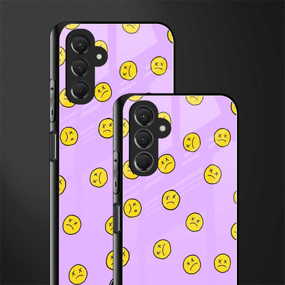 groovy emoticons back phone cover | glass case for samsun galaxy a24 4g