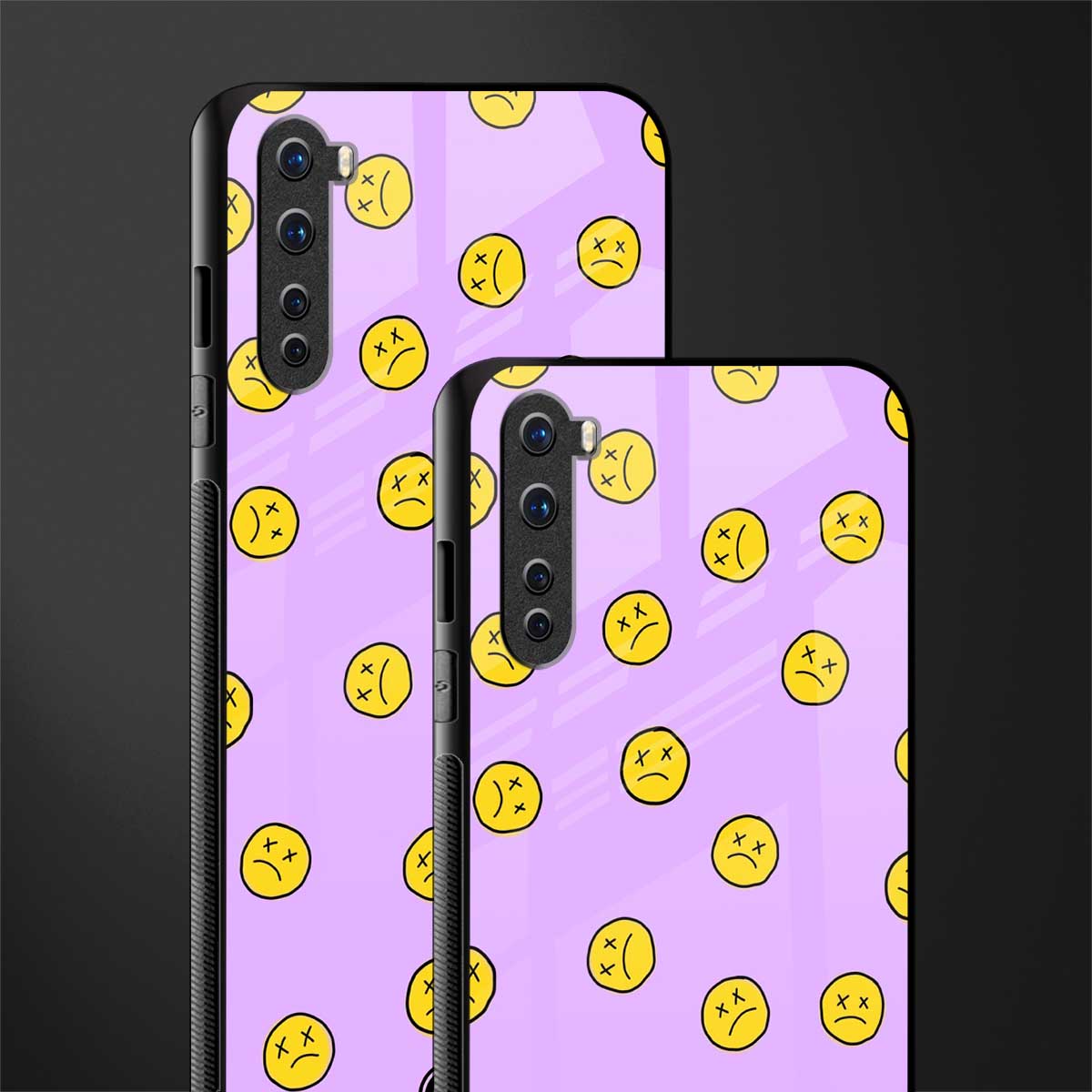 groovy emoticons glass case for oneplus nord ac2001 image-2