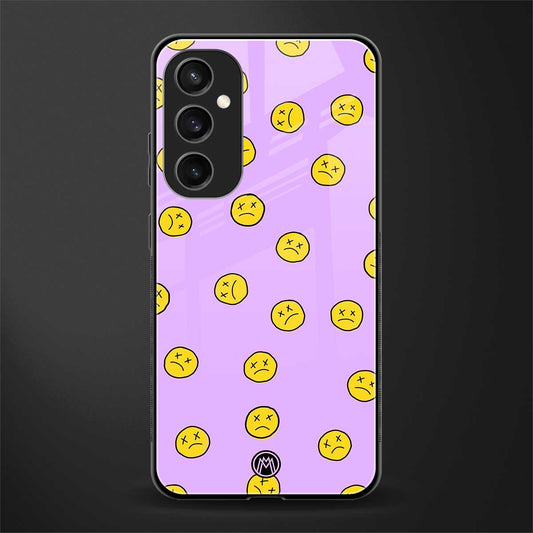 groovy emoticons back phone cover | glass case for samsung galaxy s23 fe 5g