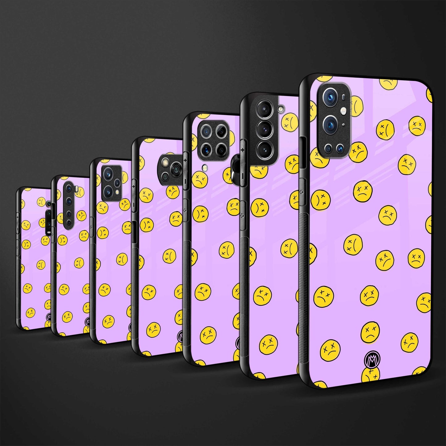 groovy emoticons glass case for vivo v19 image-3