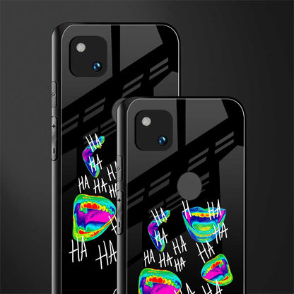 hahahahahaha back phone cover | glass case for google pixel 4a 4g