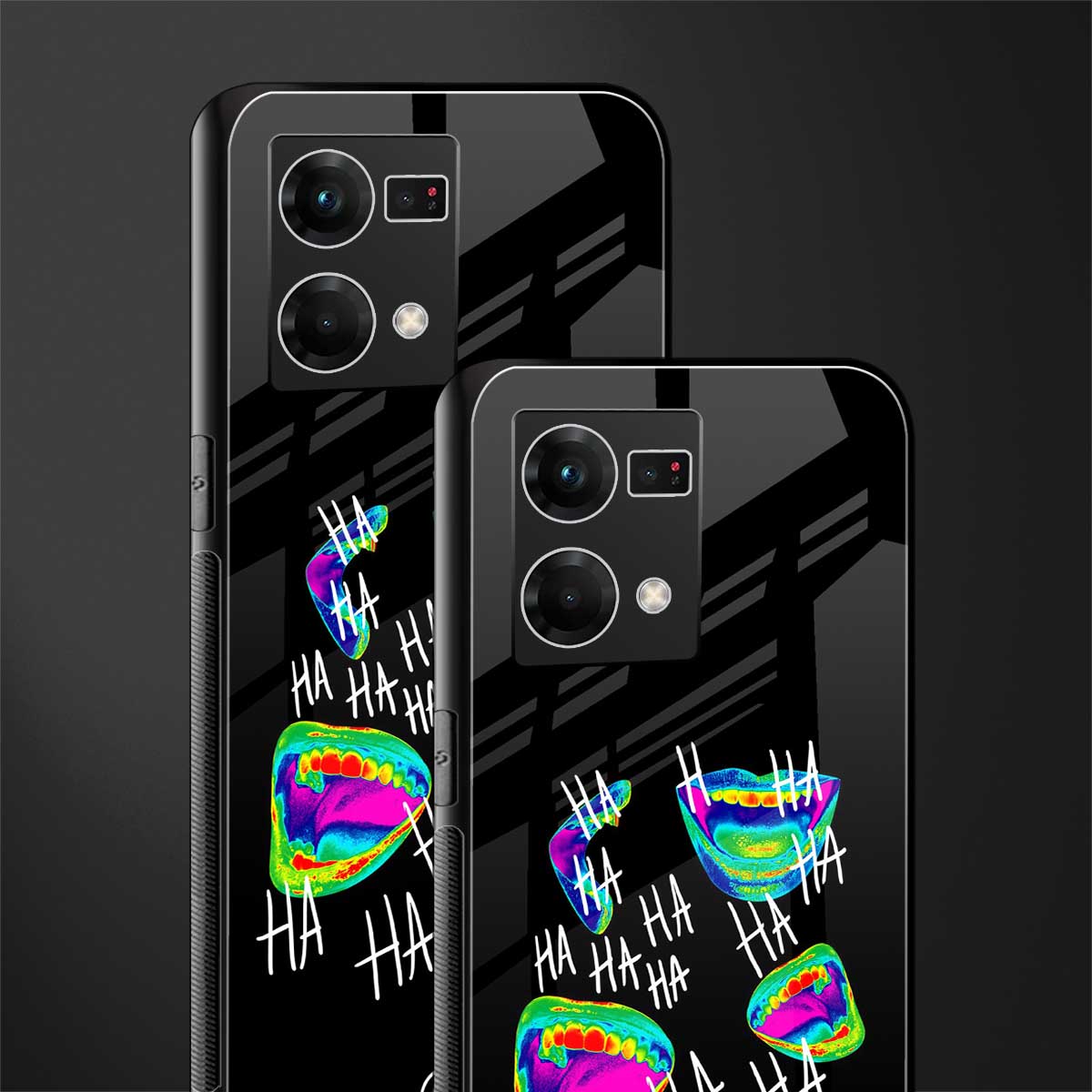 hahahahahaha back phone cover | glass case for oppo f21 pro 4g