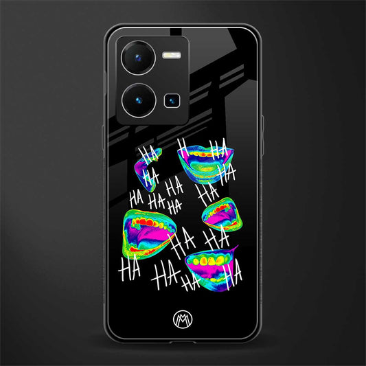 hahahahahaha back phone cover | glass case for vivo y35 4g