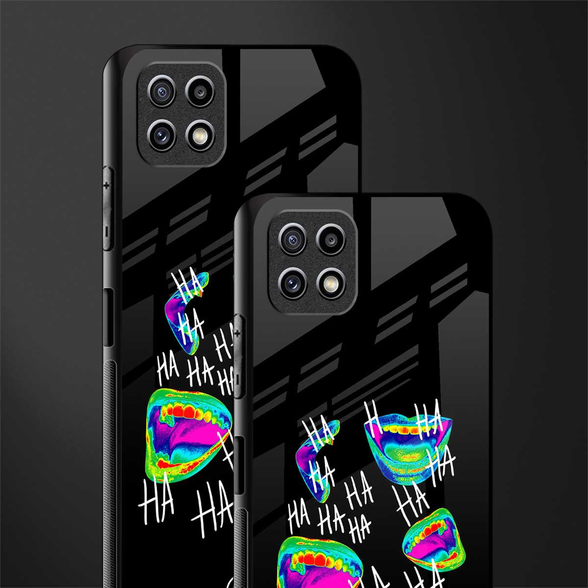 hahahahahaha back phone cover | glass case for samsung galaxy f42