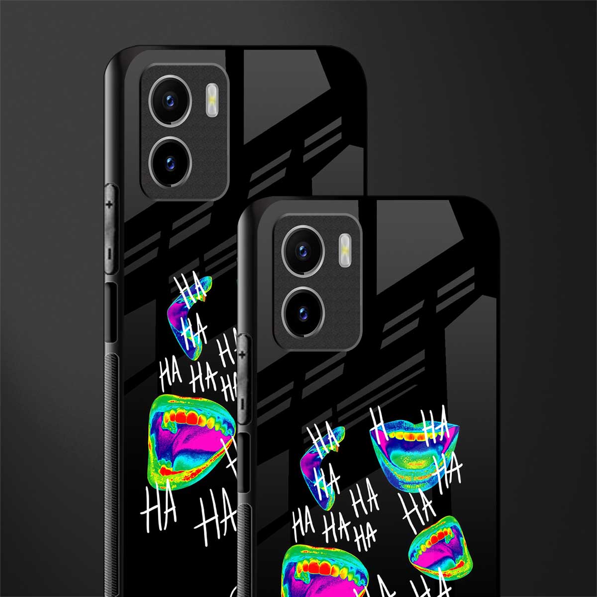 hahahahahaha back phone cover | glass case for vivo y72