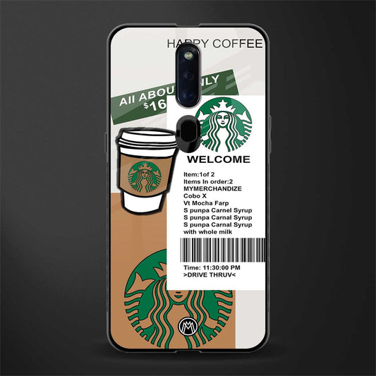 happy coffee glass case for oppo f11 pro image