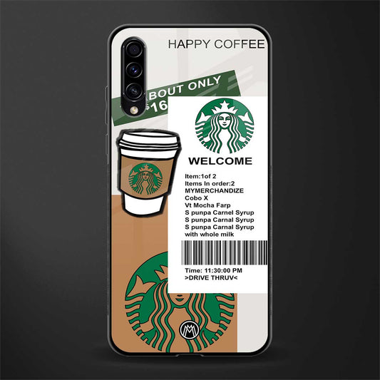 happy coffee glass case for samsung galaxy a50s image