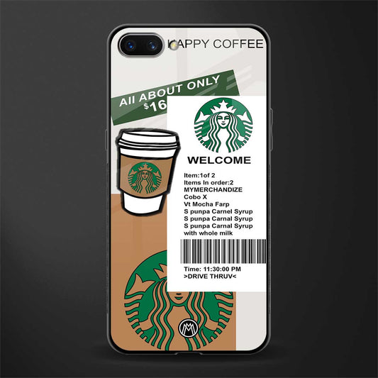 happy coffee glass case for oppo a3s image