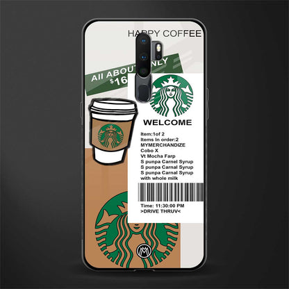 happy coffee glass case for oppo a5 2020 image