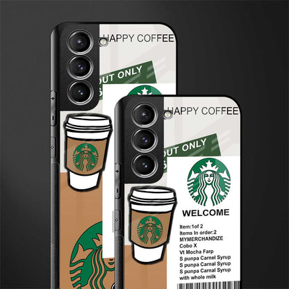 happy coffee glass case for samsung galaxy s22 plus 5g image-2