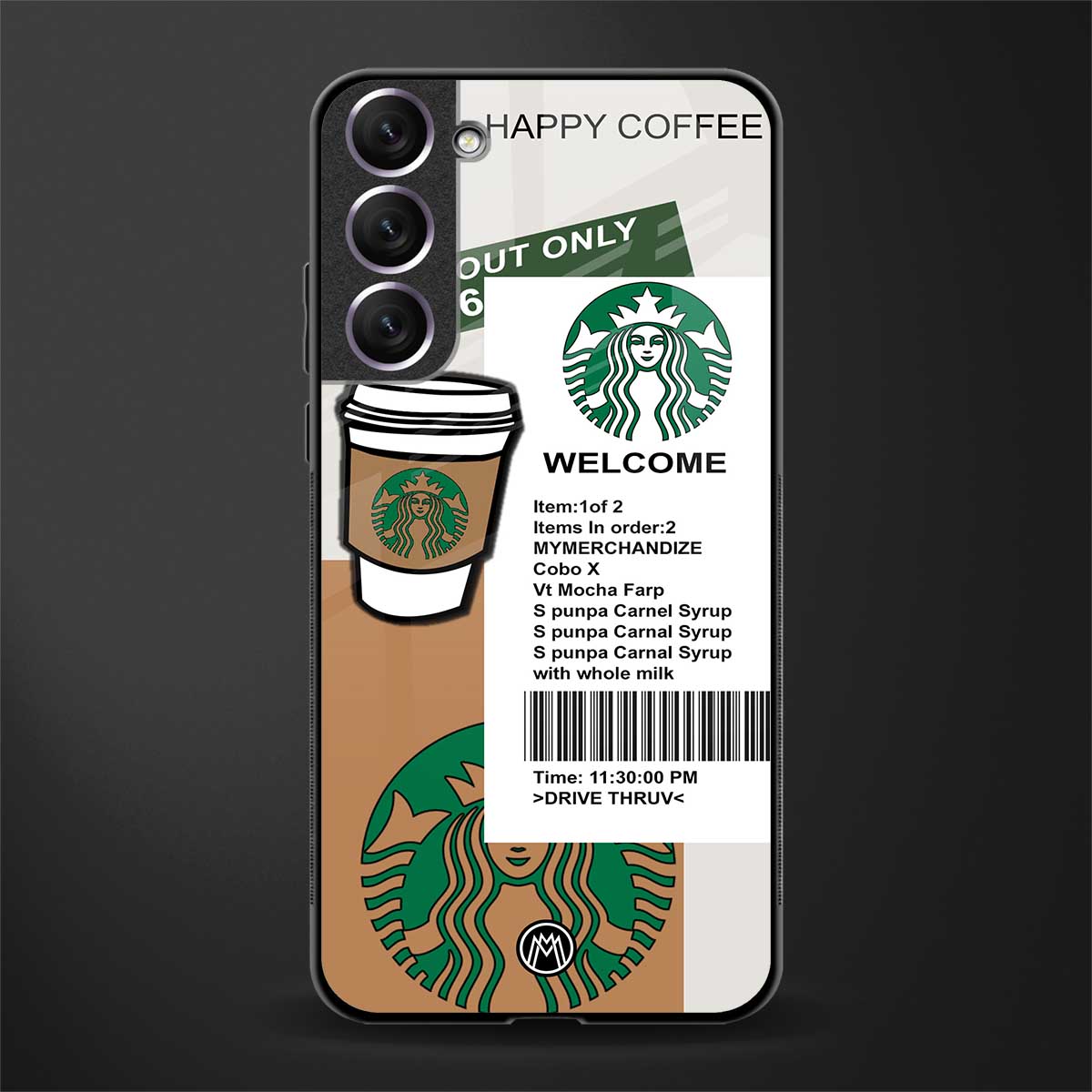 happy coffee glass case for samsung galaxy s22 plus 5g image