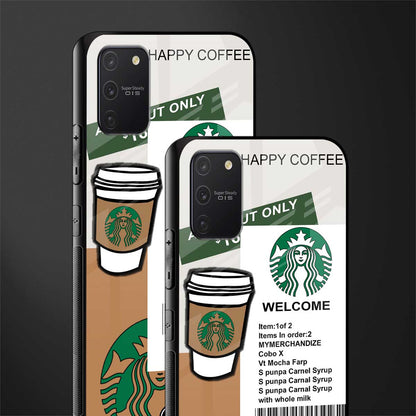 happy coffee glass case for samsung galaxy s10 lite image-2