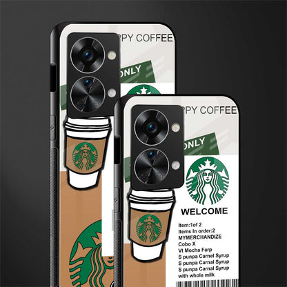 happy coffee glass case for phone case | glass case for oneplus nord 2t 5g