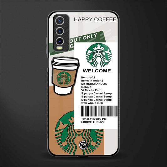 happy coffee glass case for vivo y20 image