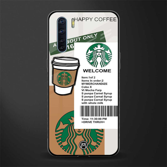 happy coffee glass case for oppo f15 image