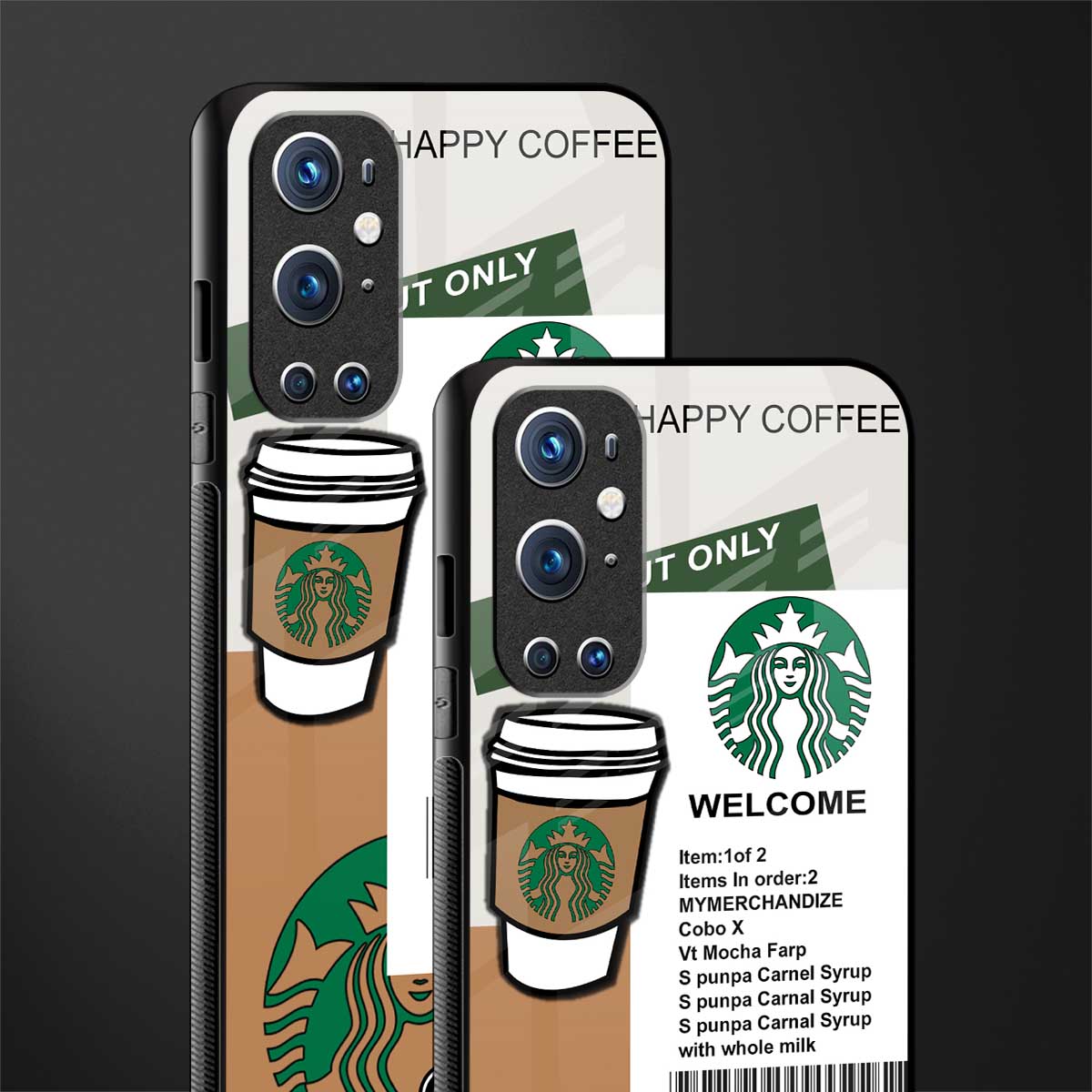 happy coffee glass case for oneplus 9 pro image-2