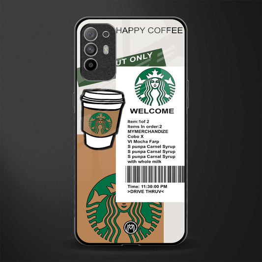 happy coffee glass case for oppo f19 pro plus image