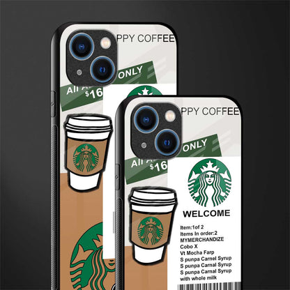happy coffee glass case for iphone 14 image-2