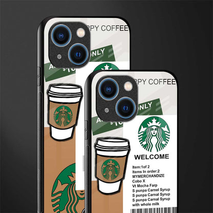 happy coffee glass case for iphone 13 mini image-2