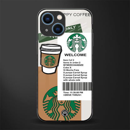 happy coffee glass case for iphone 13 mini image