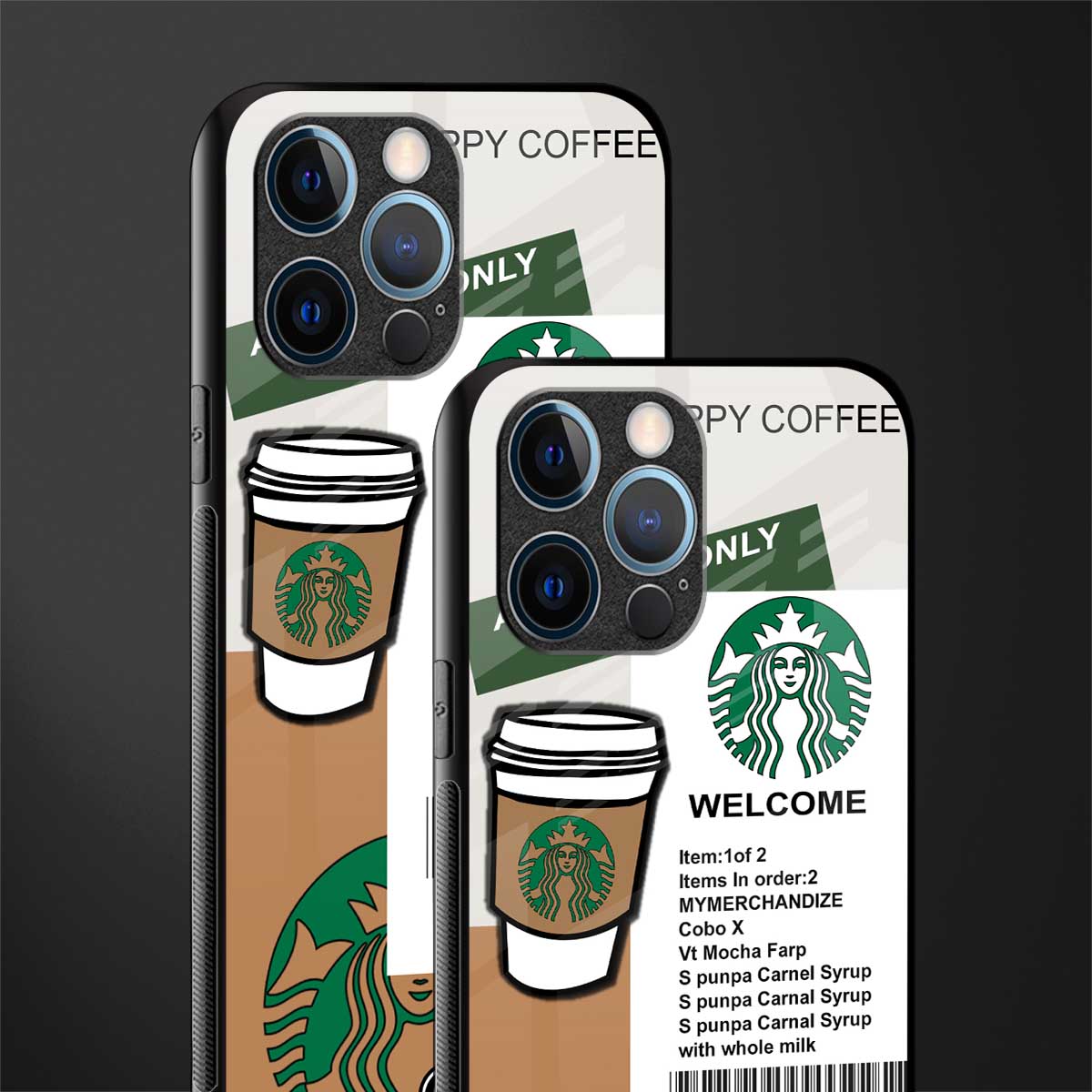 happy coffee glass case for iphone 12 pro image-2