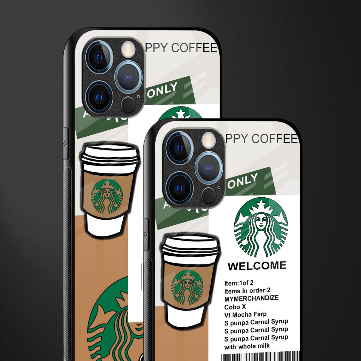 happy coffee glass case for iphone 12 pro max image-2
