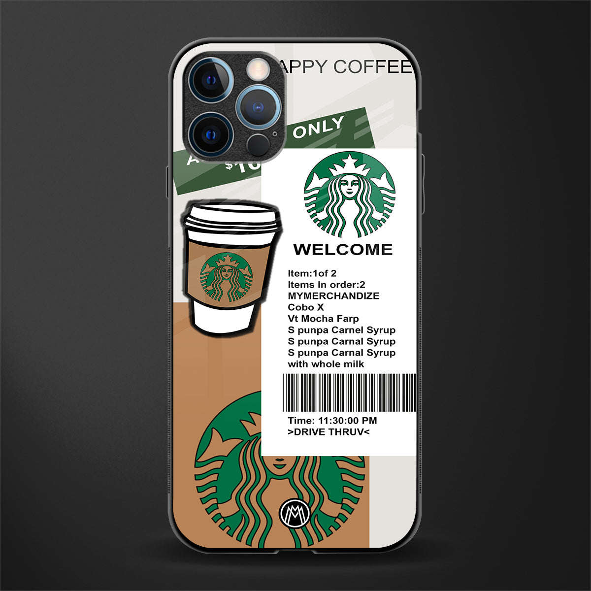happy coffee glass case for iphone 12 pro max image