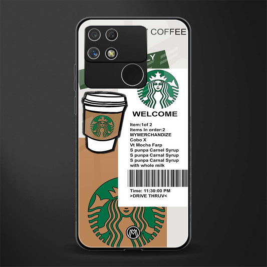 happy coffee back phone cover | glass case for realme narzo 50a