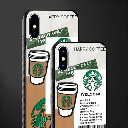 happy coffee glass case for iphone xs image-2