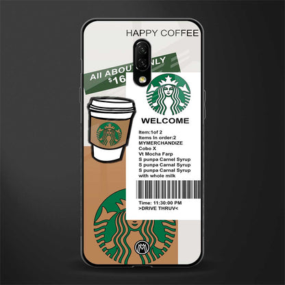 happy coffee glass case for oneplus 7 image