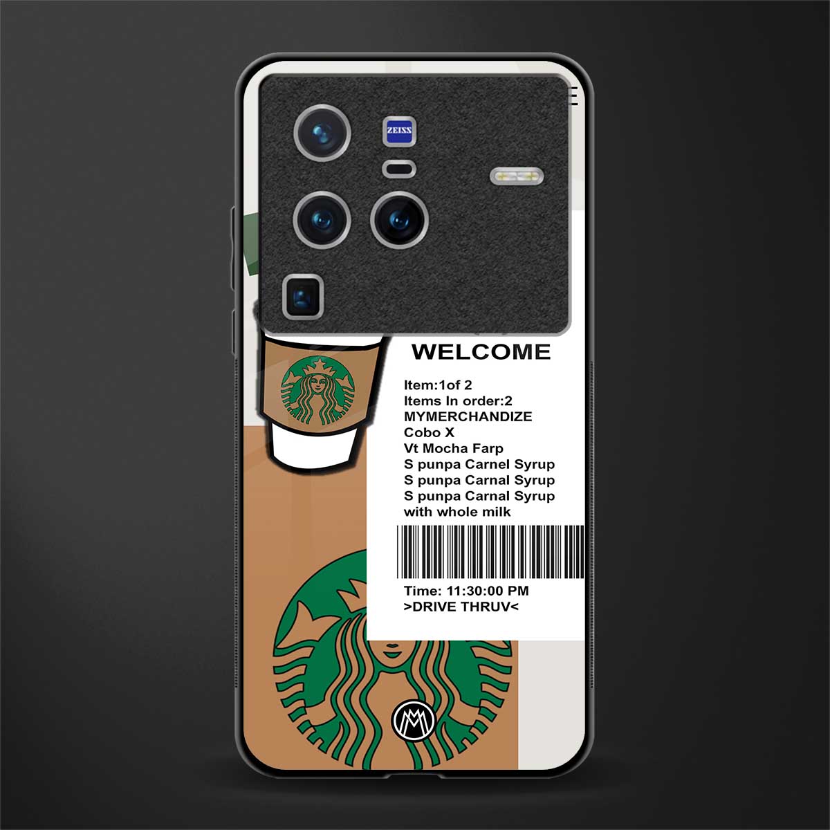 happy coffee glass case for vivo x80 pro 5g image