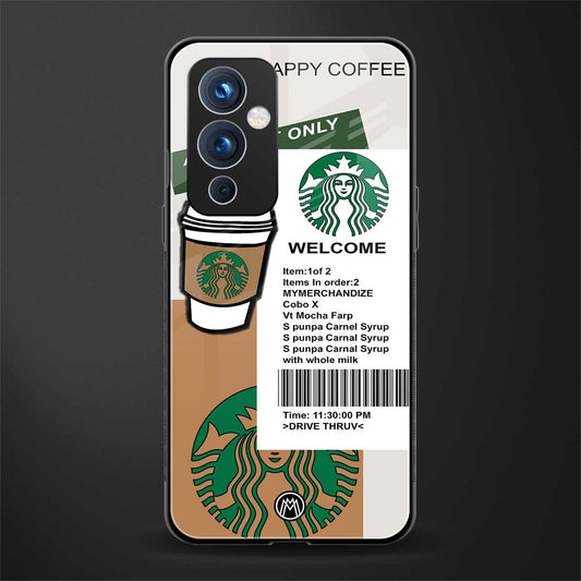 happy coffee back phone cover | glass case for oneplus 9