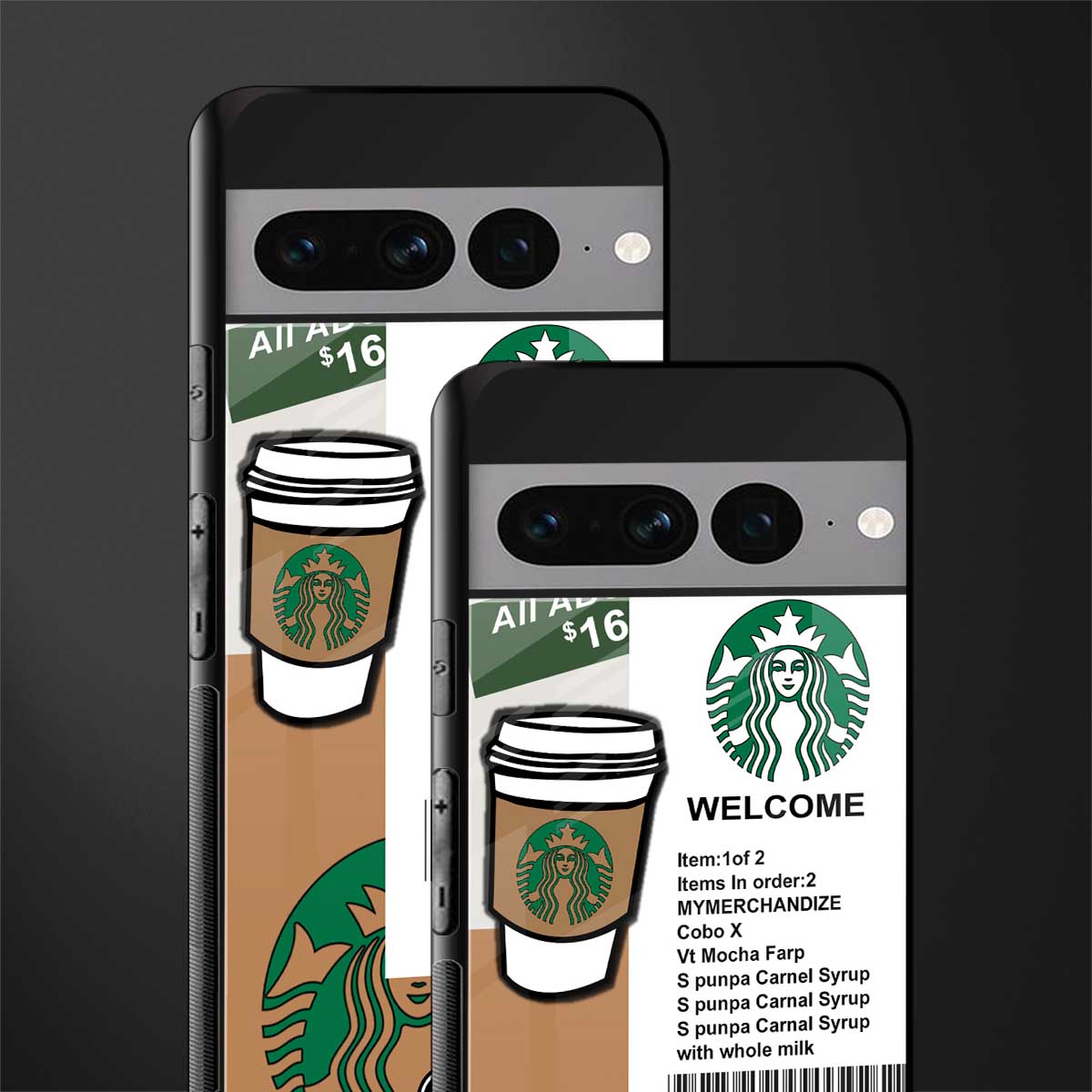 happy coffee back phone cover | glass case for google pixel 7 pro